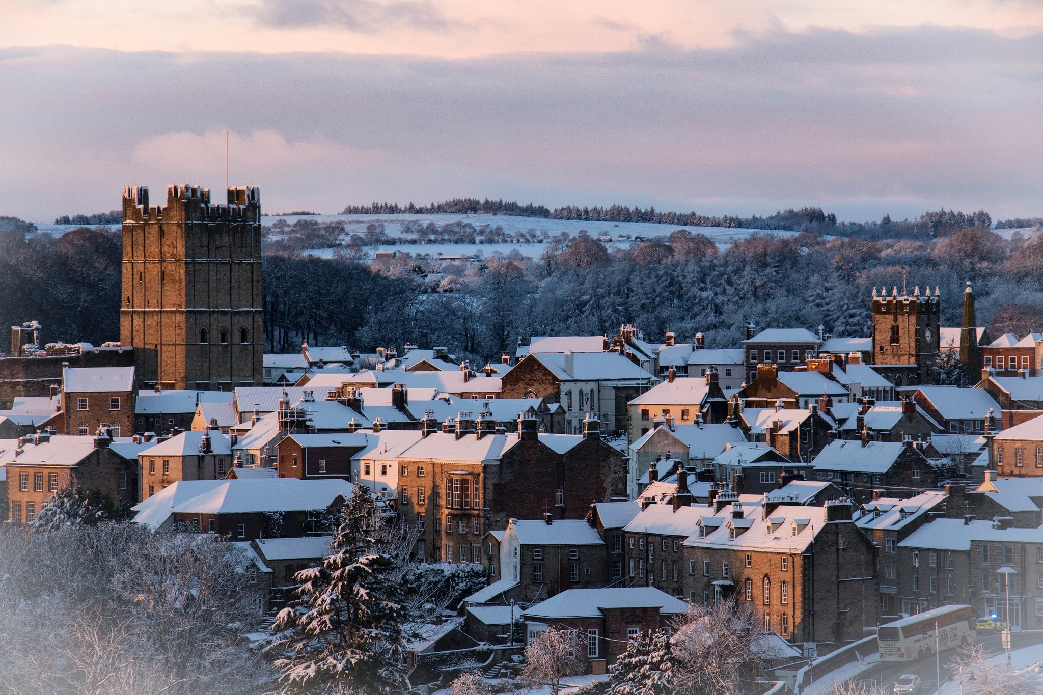 snow in richmond north yorkshire