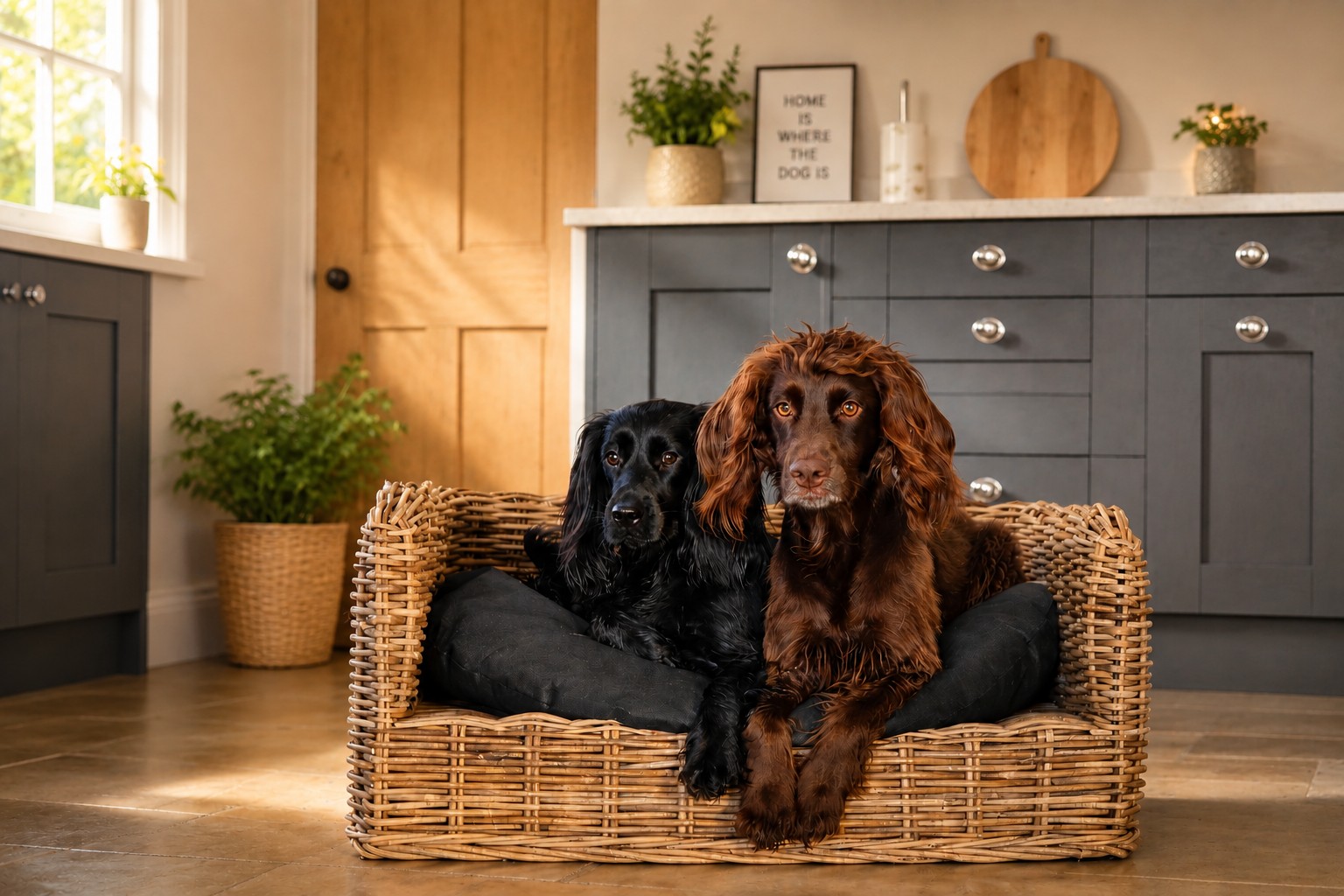 Dogs in a Holiday at Home luxury property in North Yorkshire.