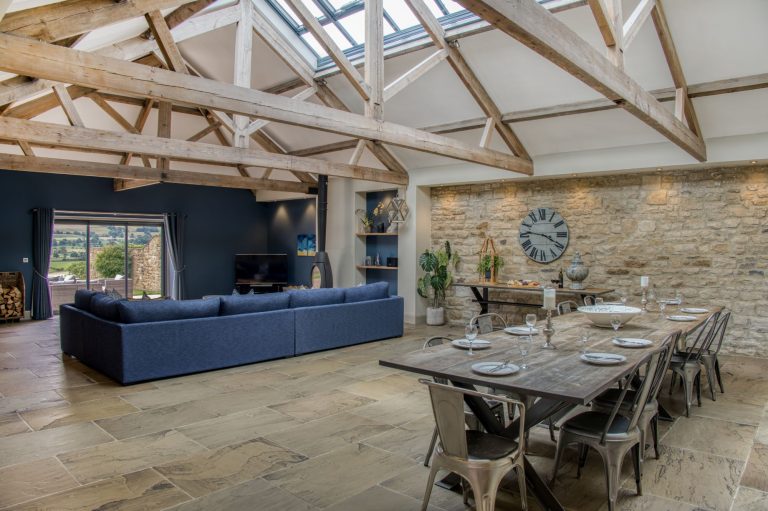 Large living space in Dexter cottage, a large holiday cottage in North Yorkshire.
