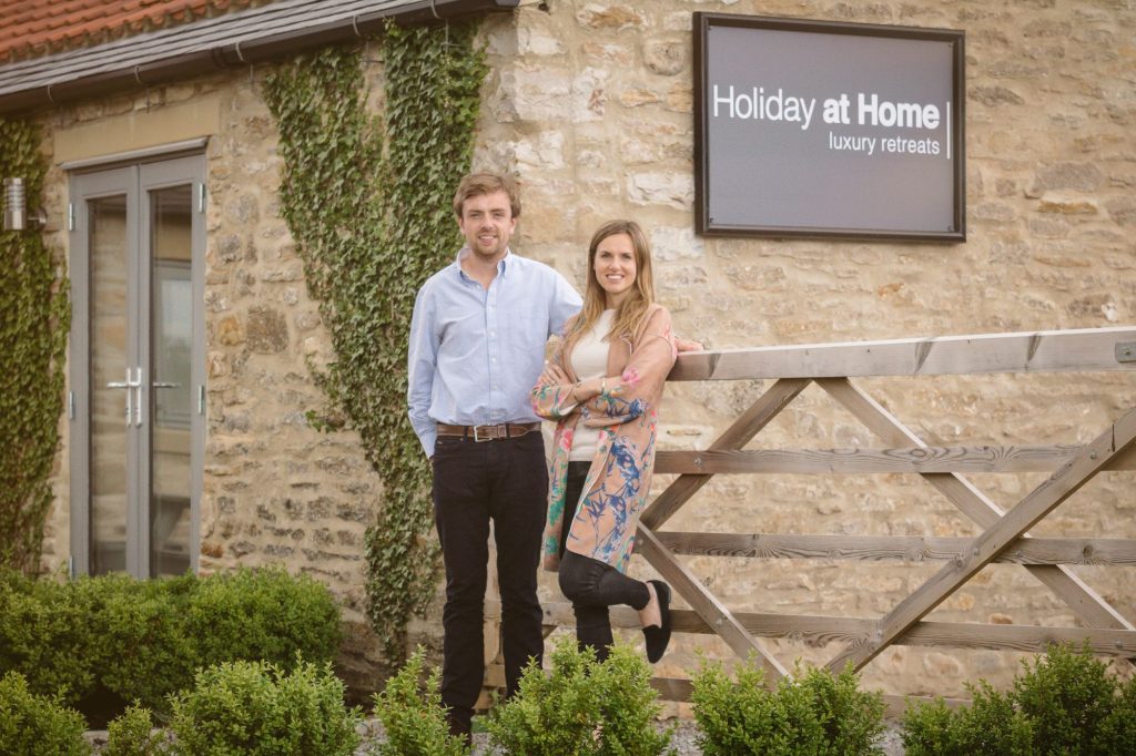 Picture of Charlotte Denny and Will Stephenson (Directors) outside Holiday at Home offices.