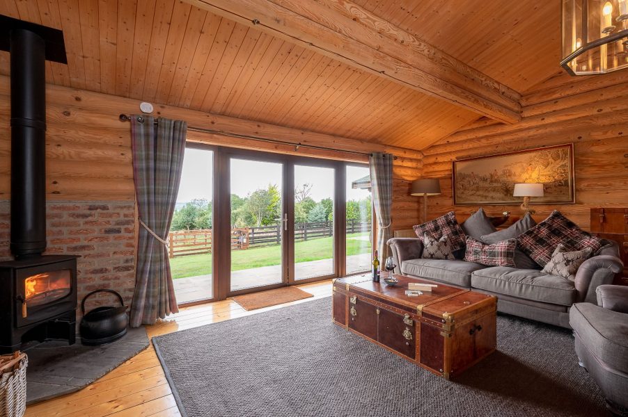 log cabin with hot tub yorkshire