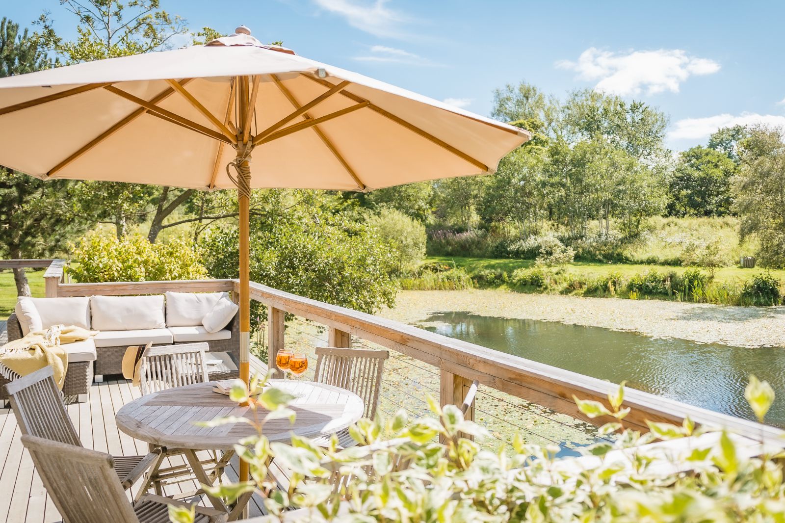 Decking at Louis lodge, Brompton Lakes