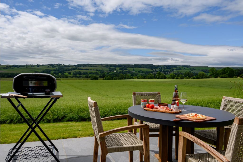 Pizza oven at Greenbank Lodges in North Yorkshire