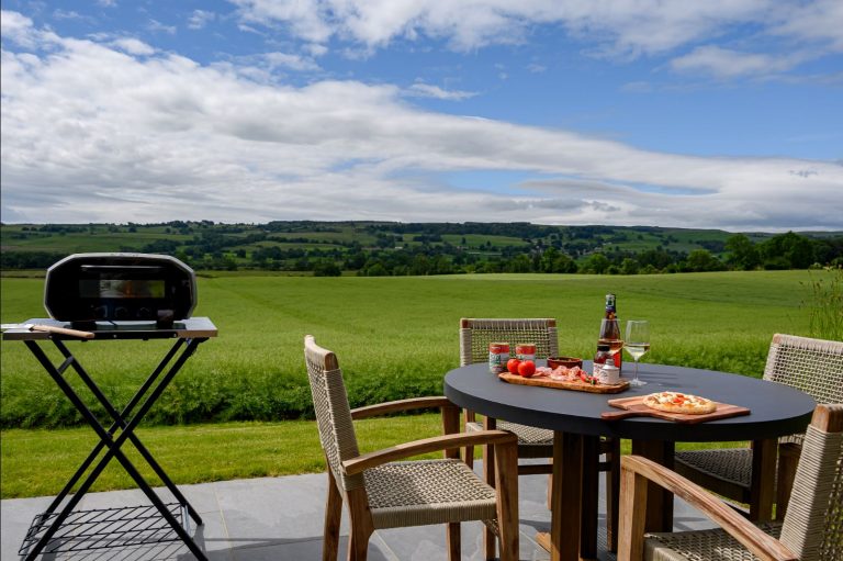 Pizza oven at Greenbank Lodges in North Yorkshire
