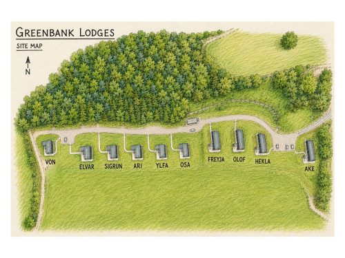 Site Map of Greenbank Lodges in Yorkshire.