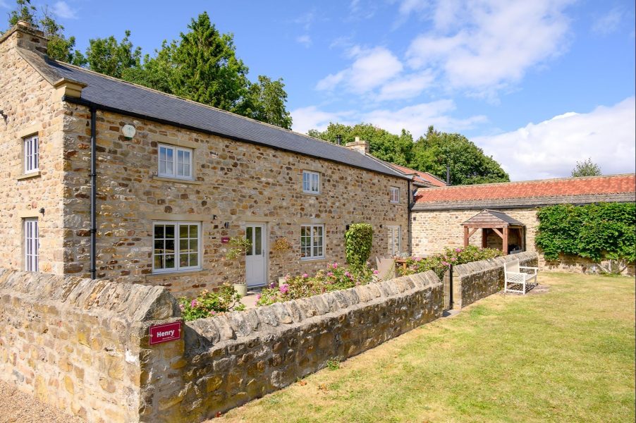 Outside of Henry cottage at Holly House Farm in North Yorkshire.