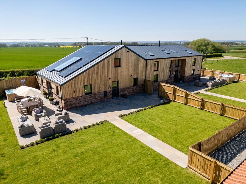 Exterior of The Big Green Barn, North Yorkshire.